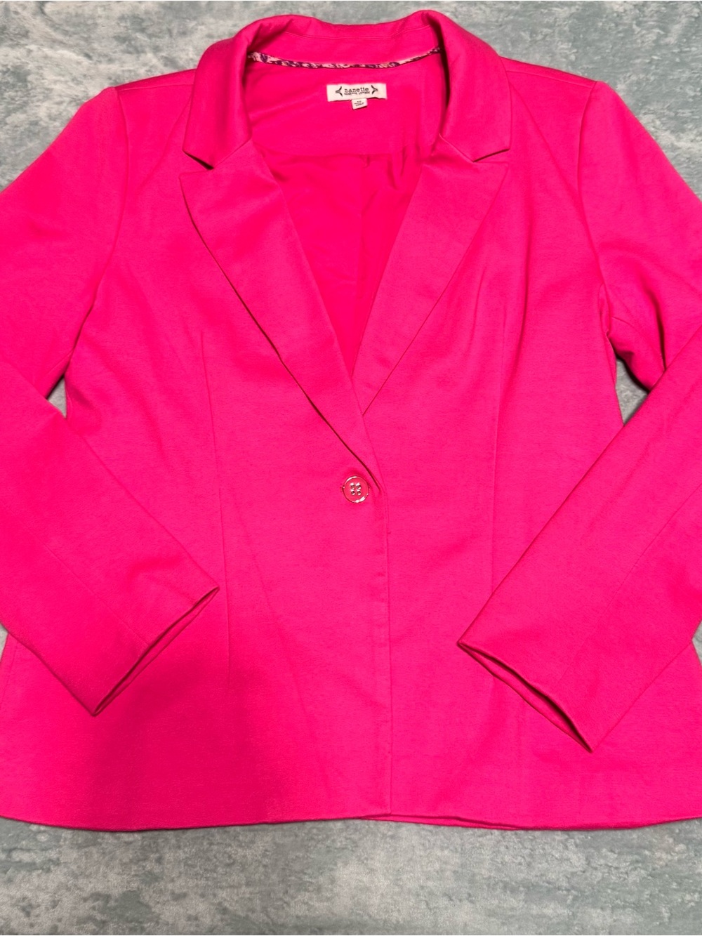 Nanette Lepore Hot Pink Single-Button Blazer